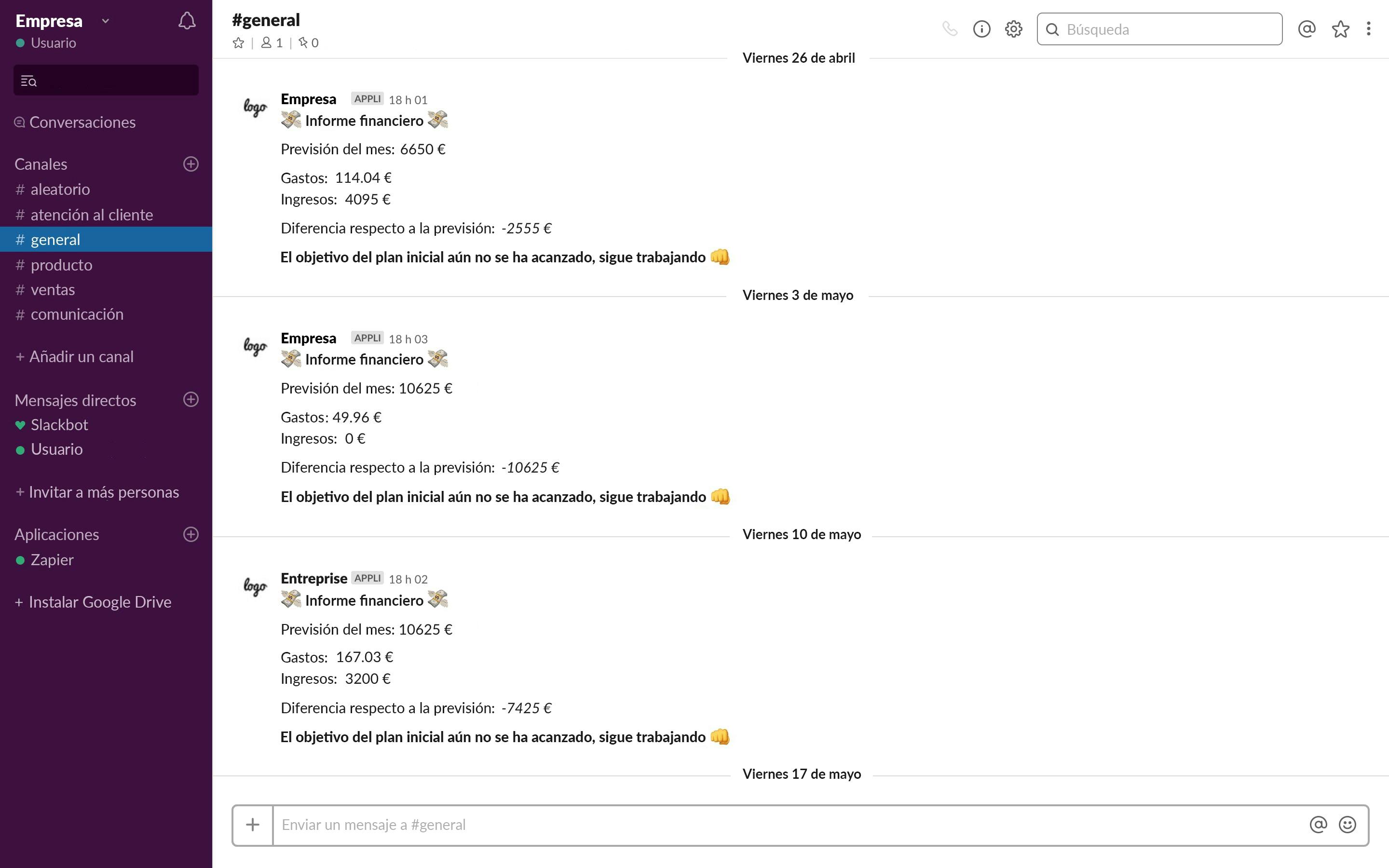Integración de Slack con Qonto