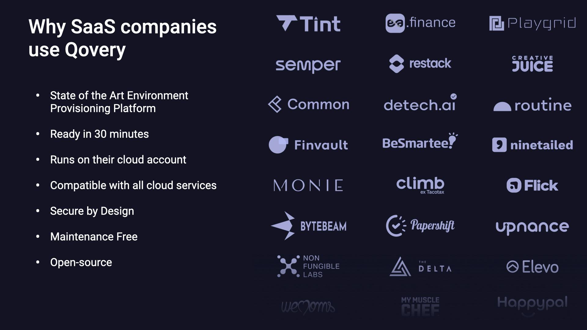 Why SaaS companies use Qovery to deploy and manage their infrastructure