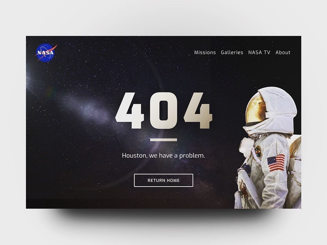 Houston we have a 404 problem :) Credits NASA