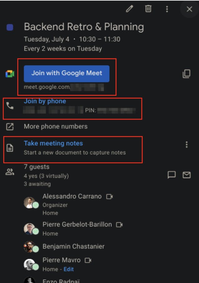 Example of Meeting Invite at Qovery