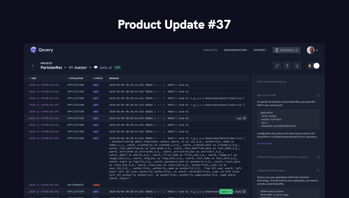 Product Update #37 - Deploy your apps on your AWS account ☁️ - Qovery
