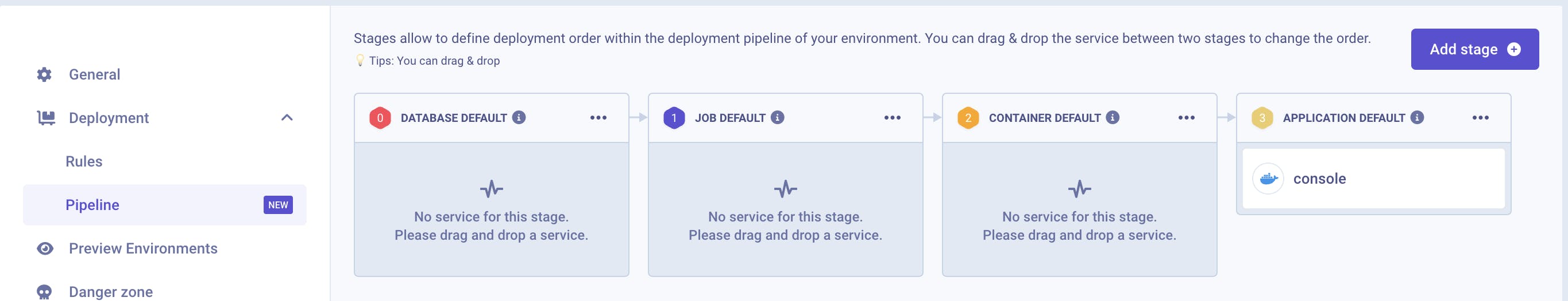 Pipeline in the V3 interface