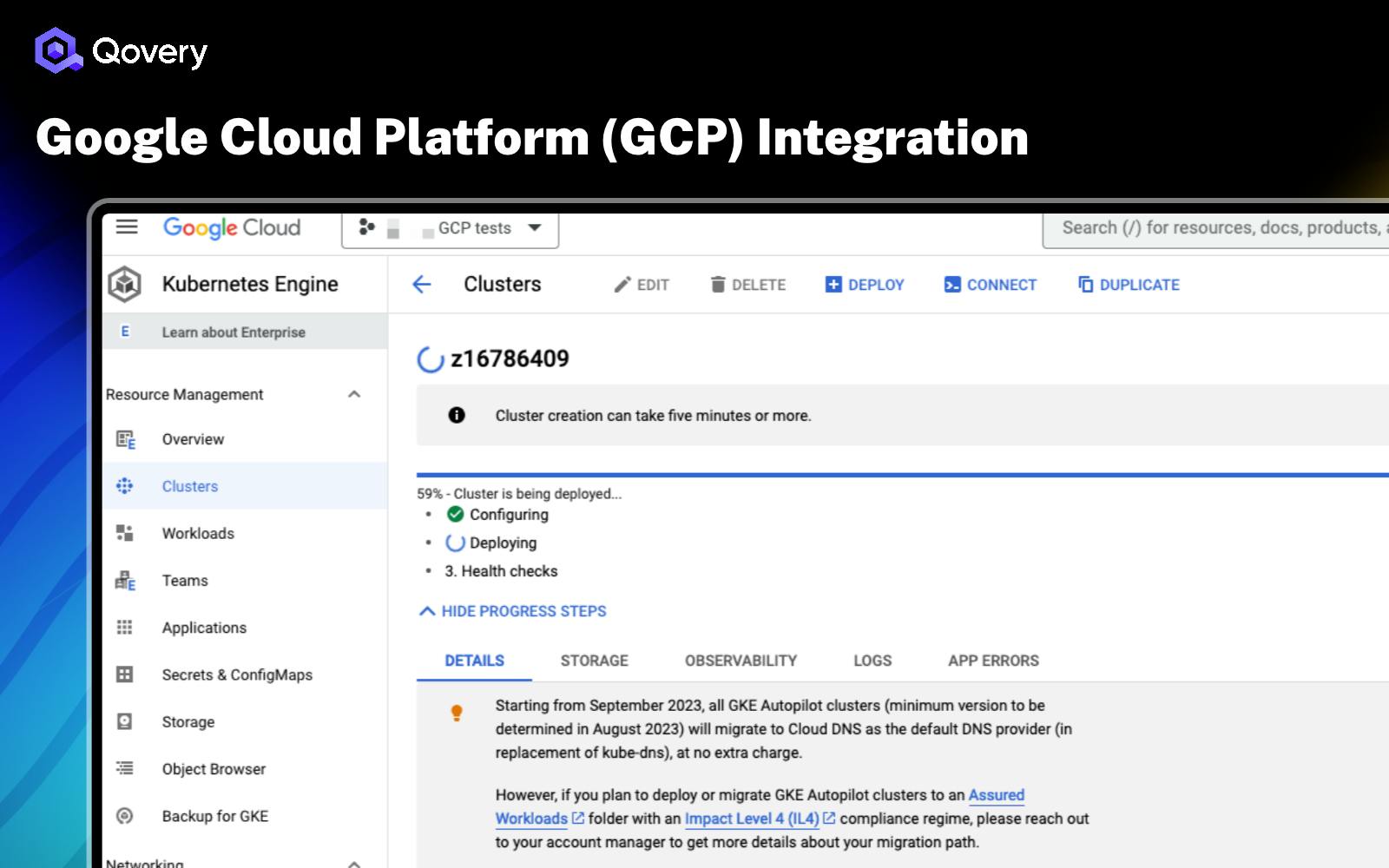 GCP Integration with Qovery