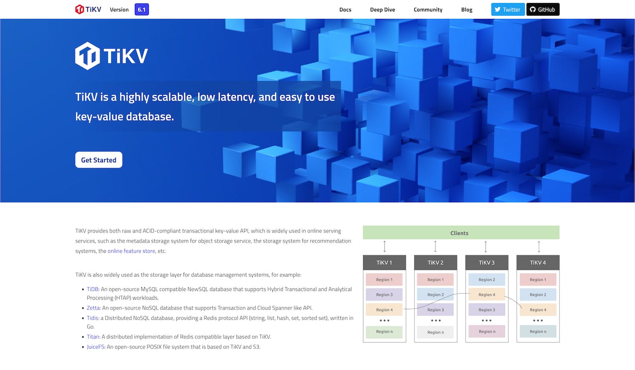 TiKV Landing Page
