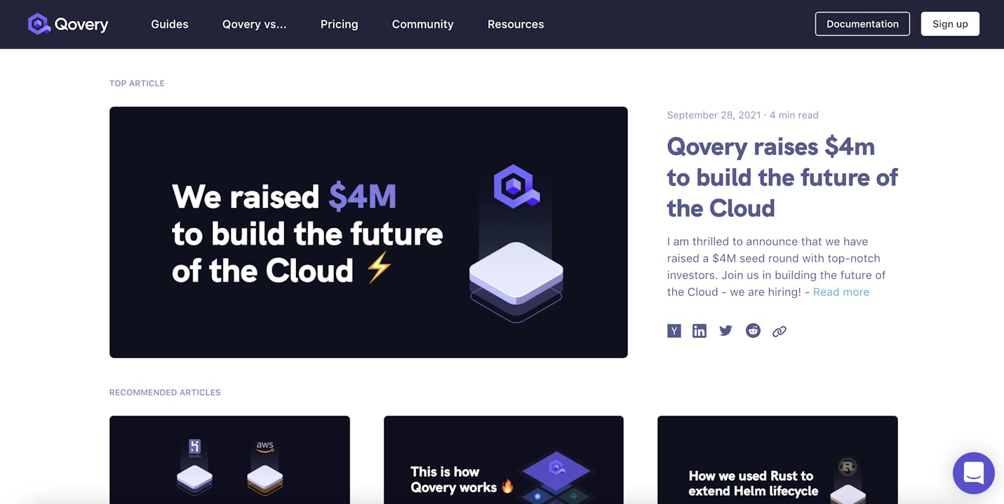 Blog page
