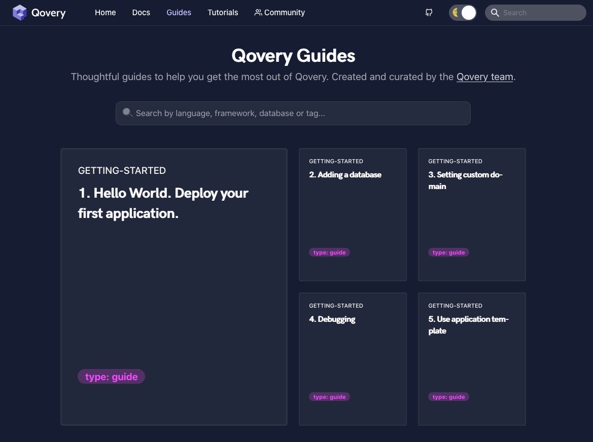 New Qovery Documentation