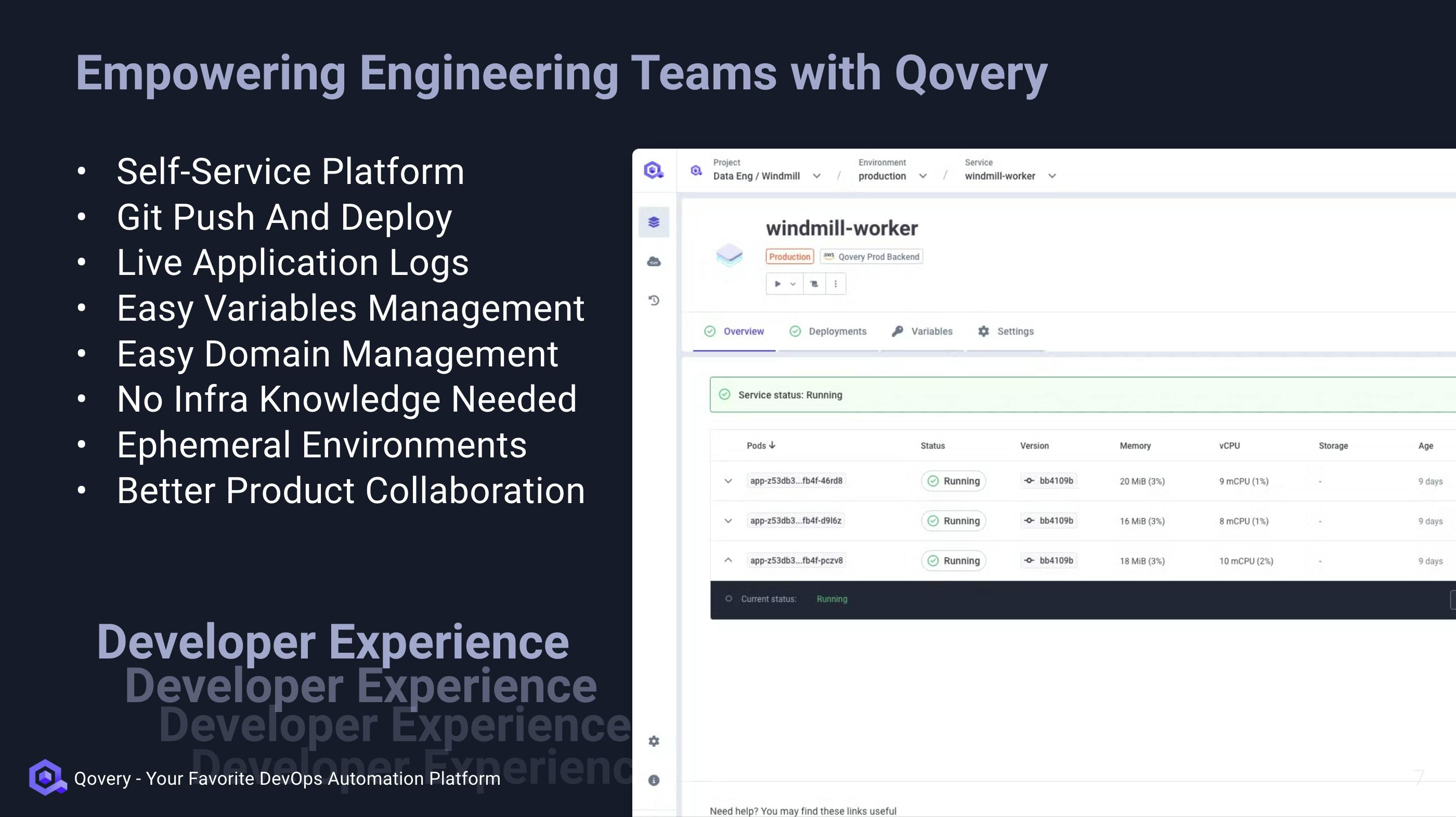 Qovery is the Simplest Platform to Manage Your Apps on AWS, GCP, and Azure