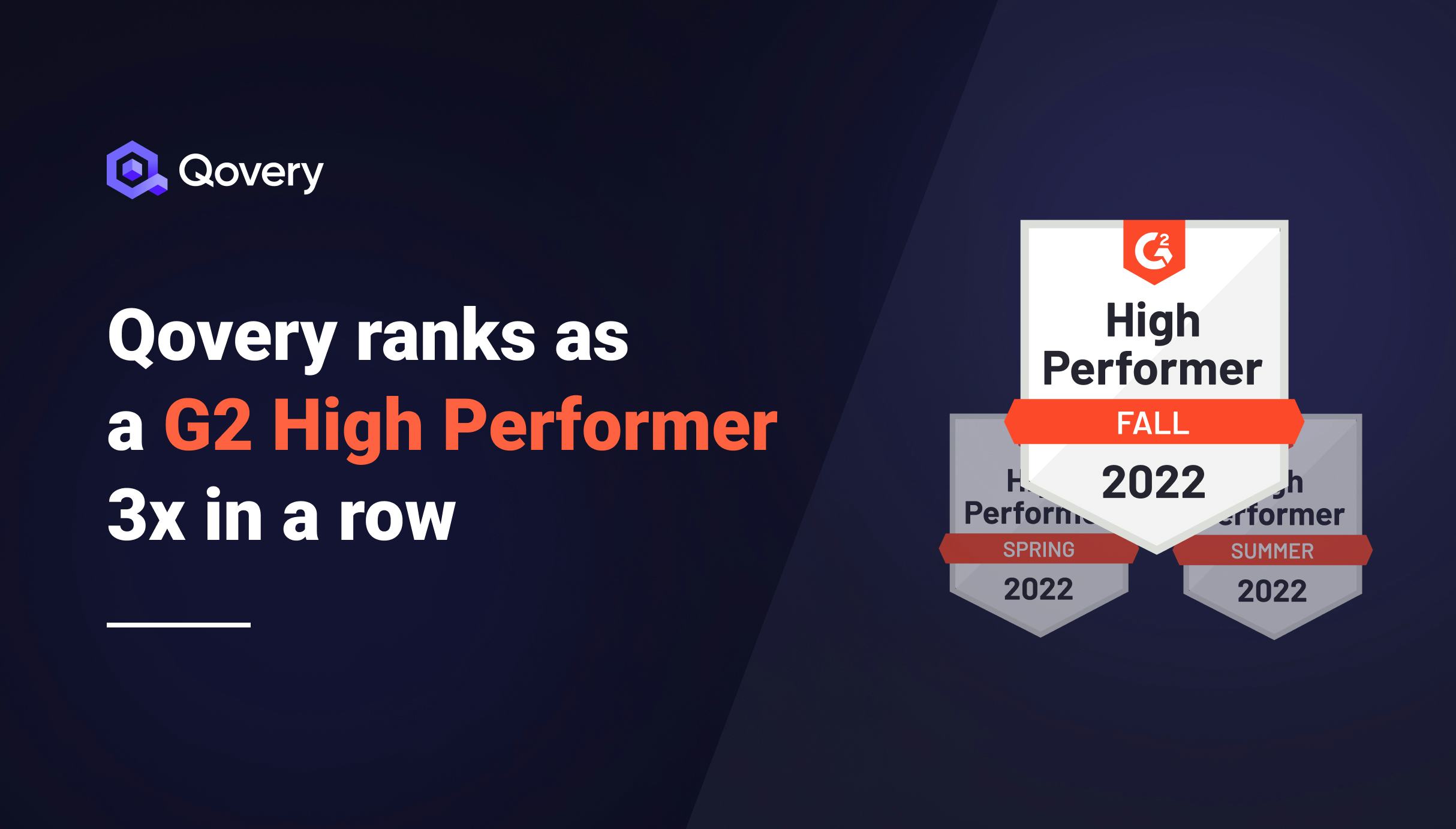 Qovery ranks as a G2 High Performer 3x in a row - Qovery