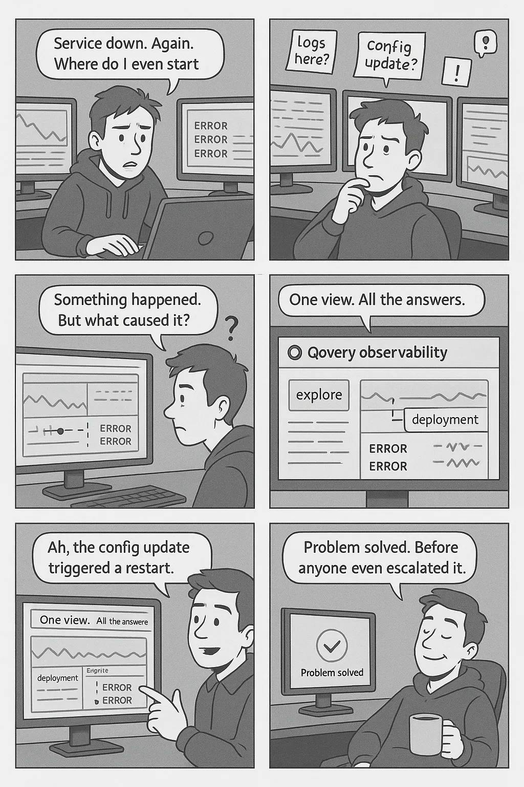 Qovery Observability has been designed to remove developer's pain-points