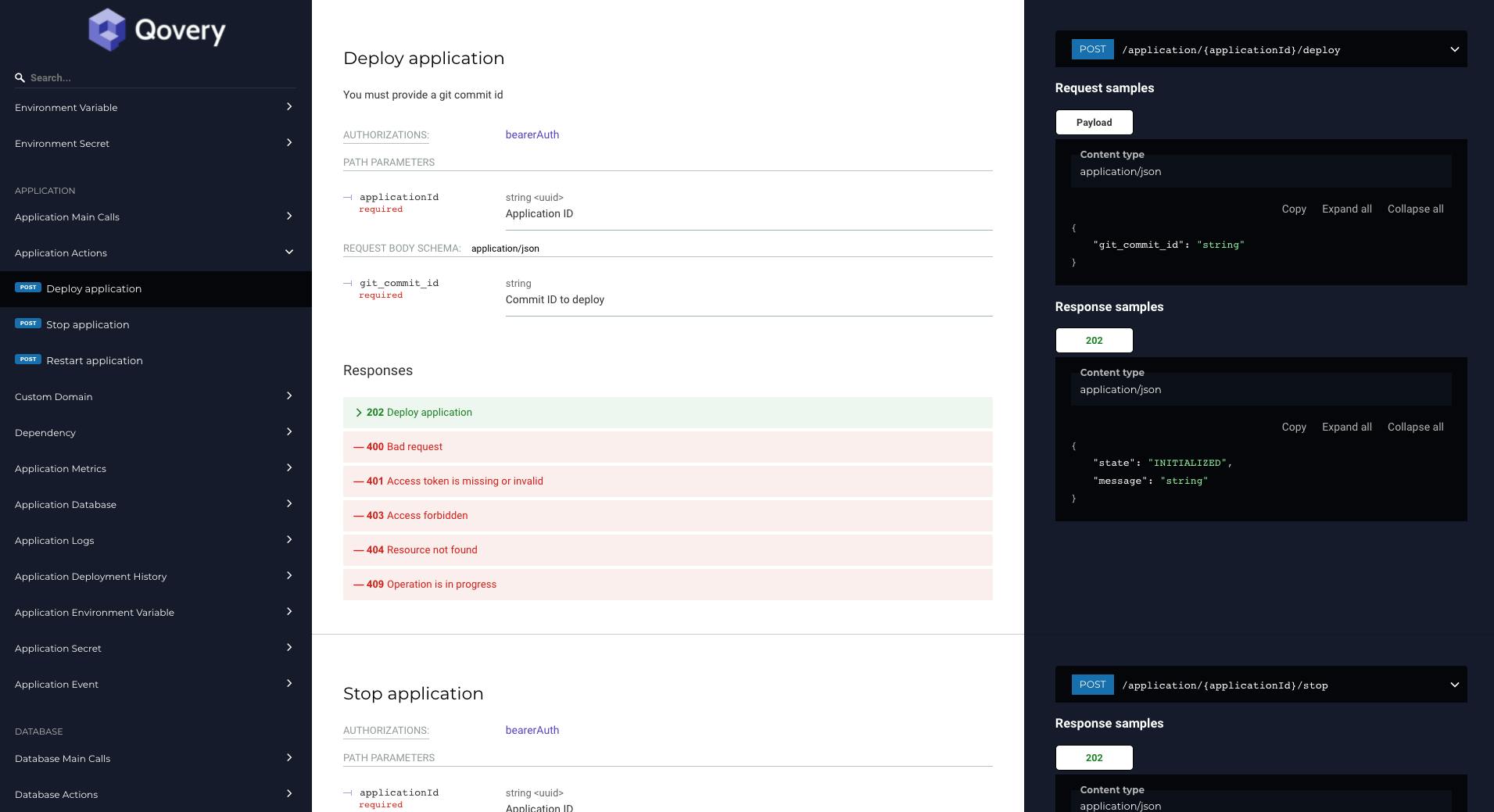 Qovery v2 API documentation