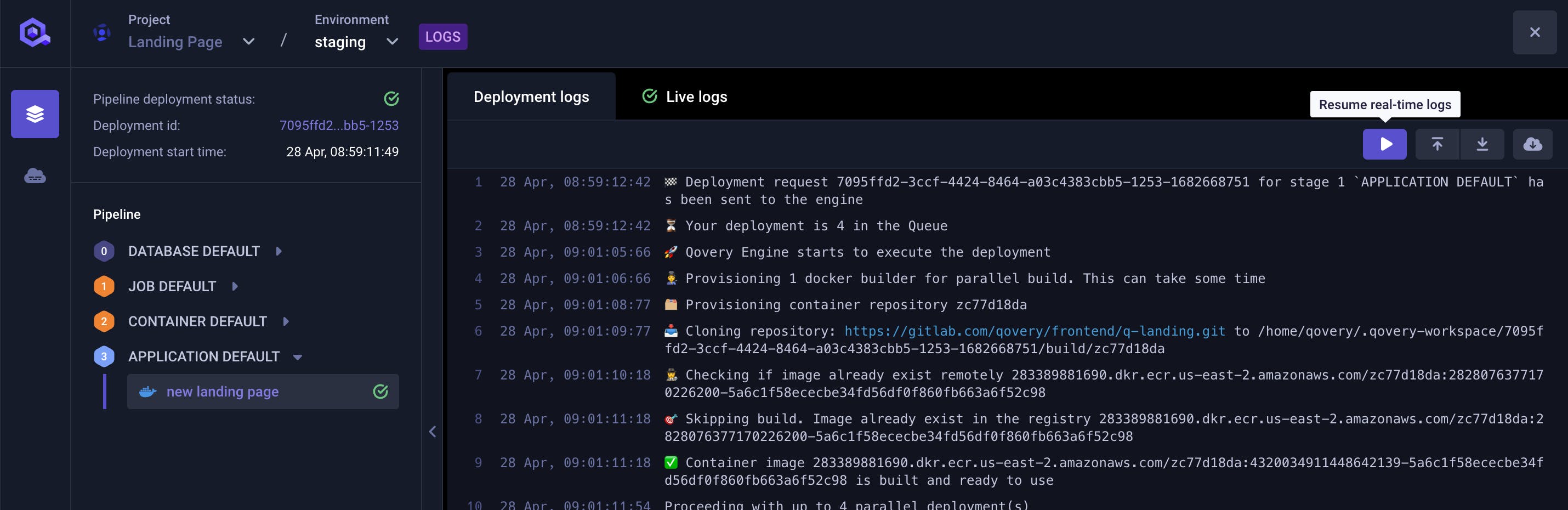 Deployment Logs