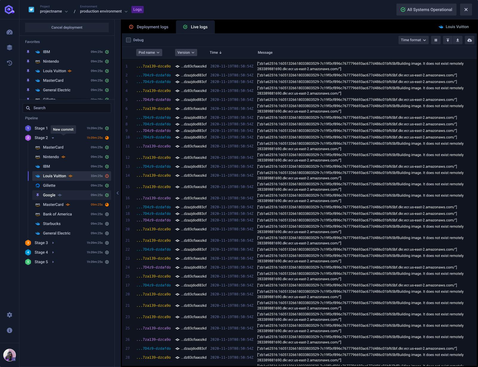 Work in progress design of the next logs version