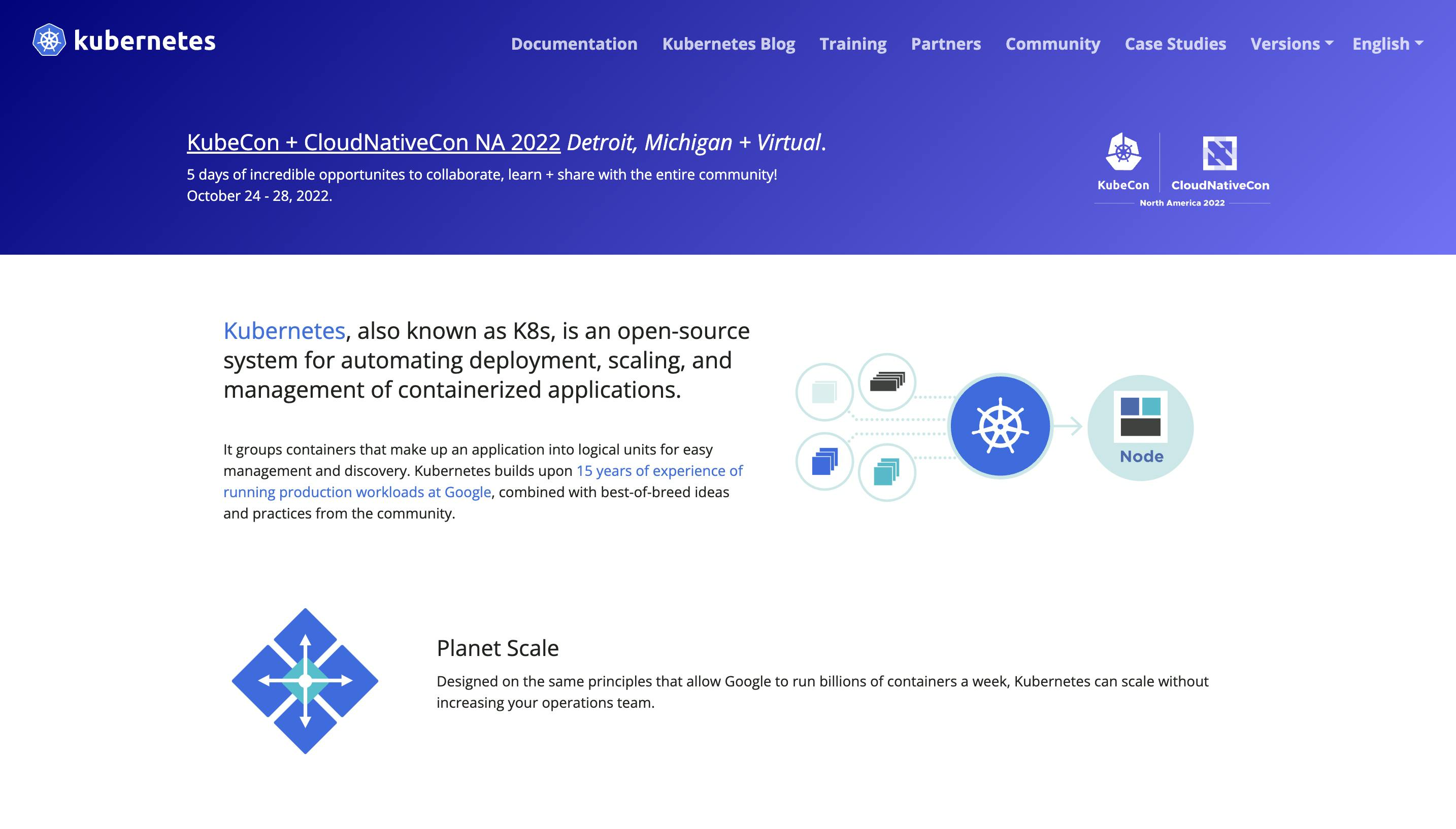 Kubernetes Landing Page