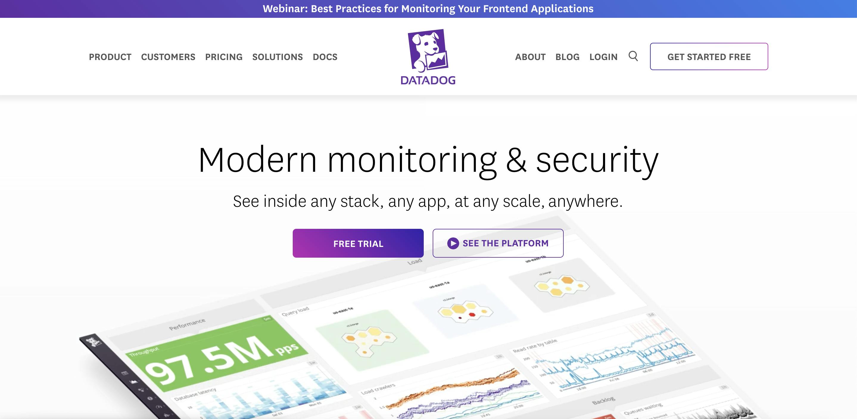 Datadog Landing Page