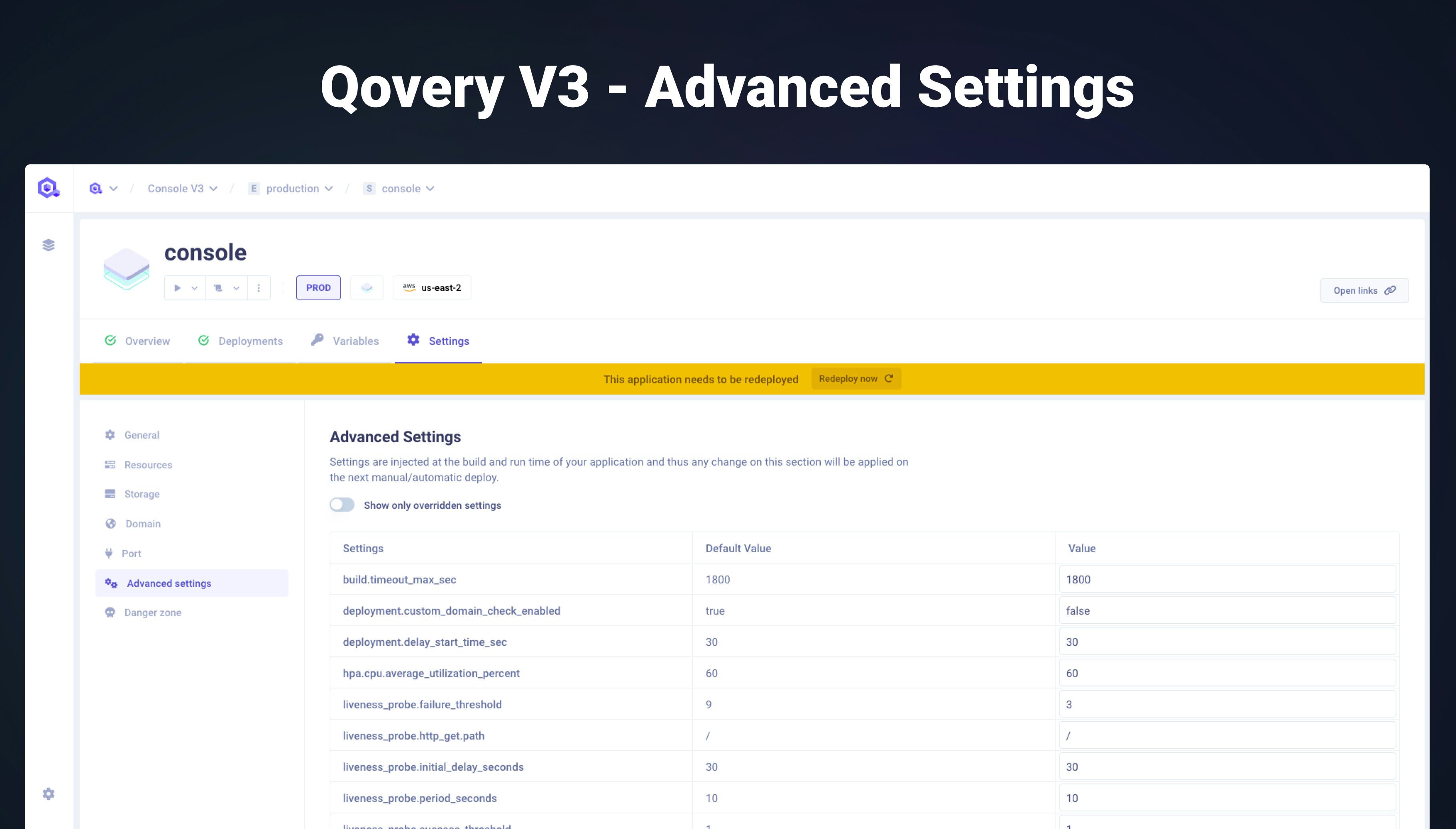 Qovery V3: Advanced Settings Building the Path to Beta Testing - Qovery