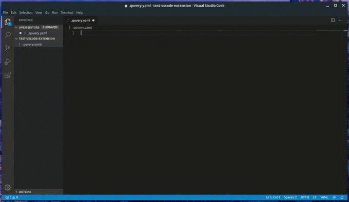 Qovery extension in action with Visual Studio Code