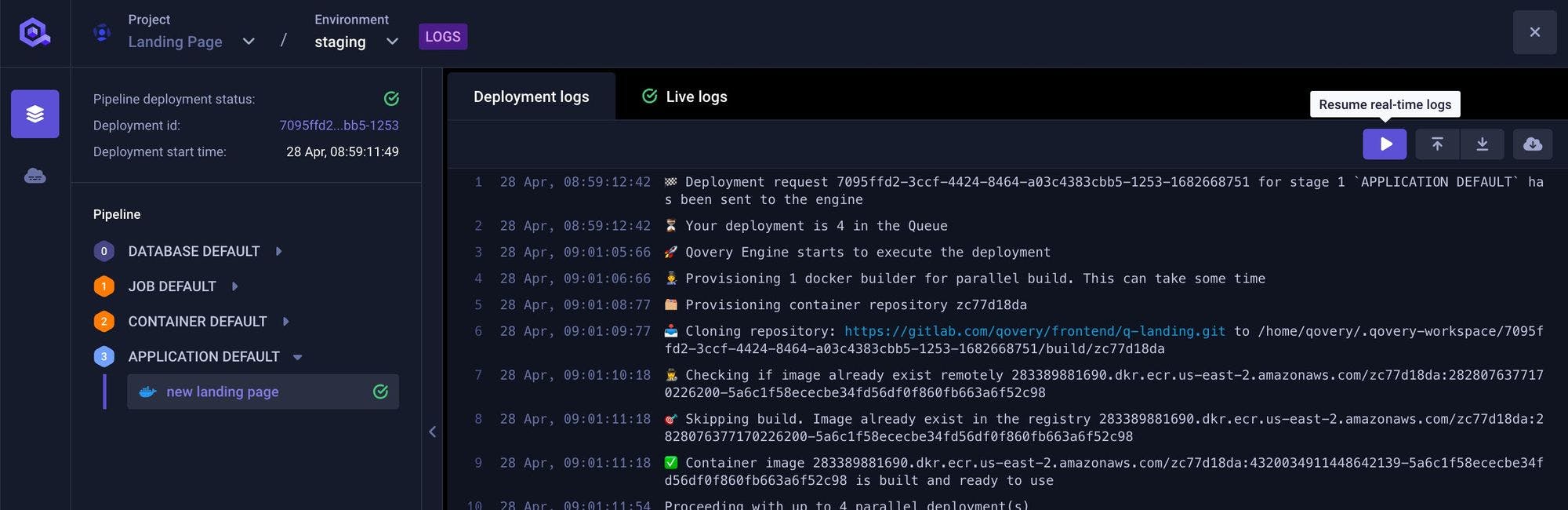 Deployment Logs 