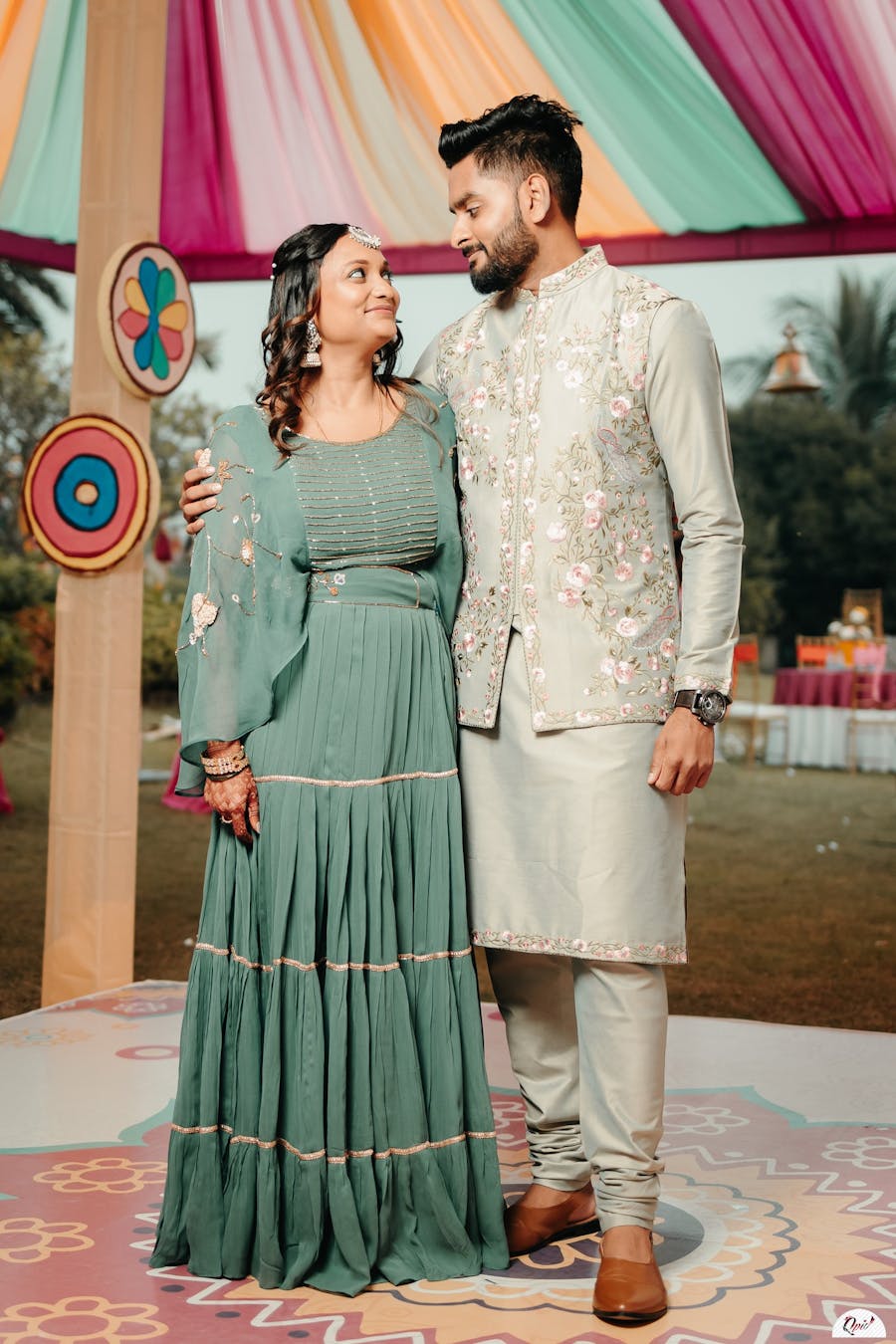 Matching outfit for Bride and groom
