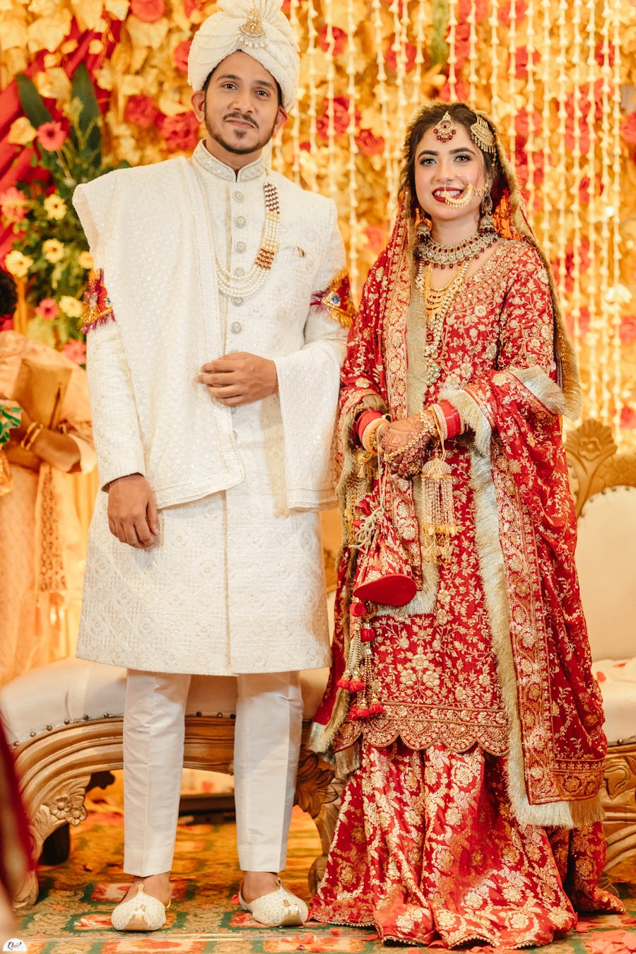 Photo of a couple on their wedding