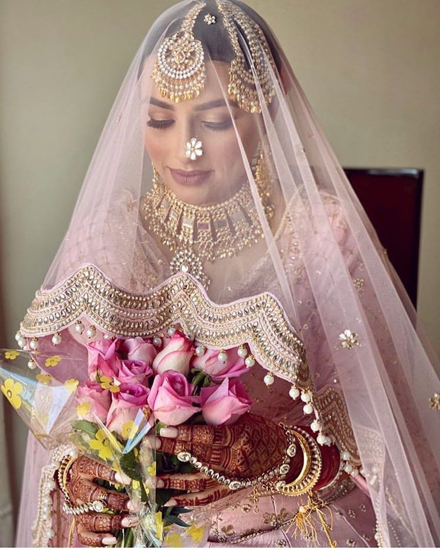 Veils inspired dupatta draping