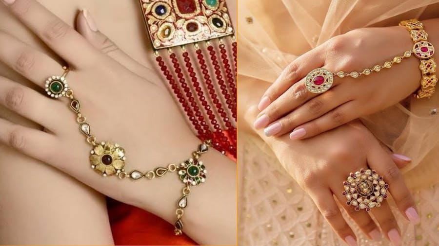beautiful bride hand jewellery designs