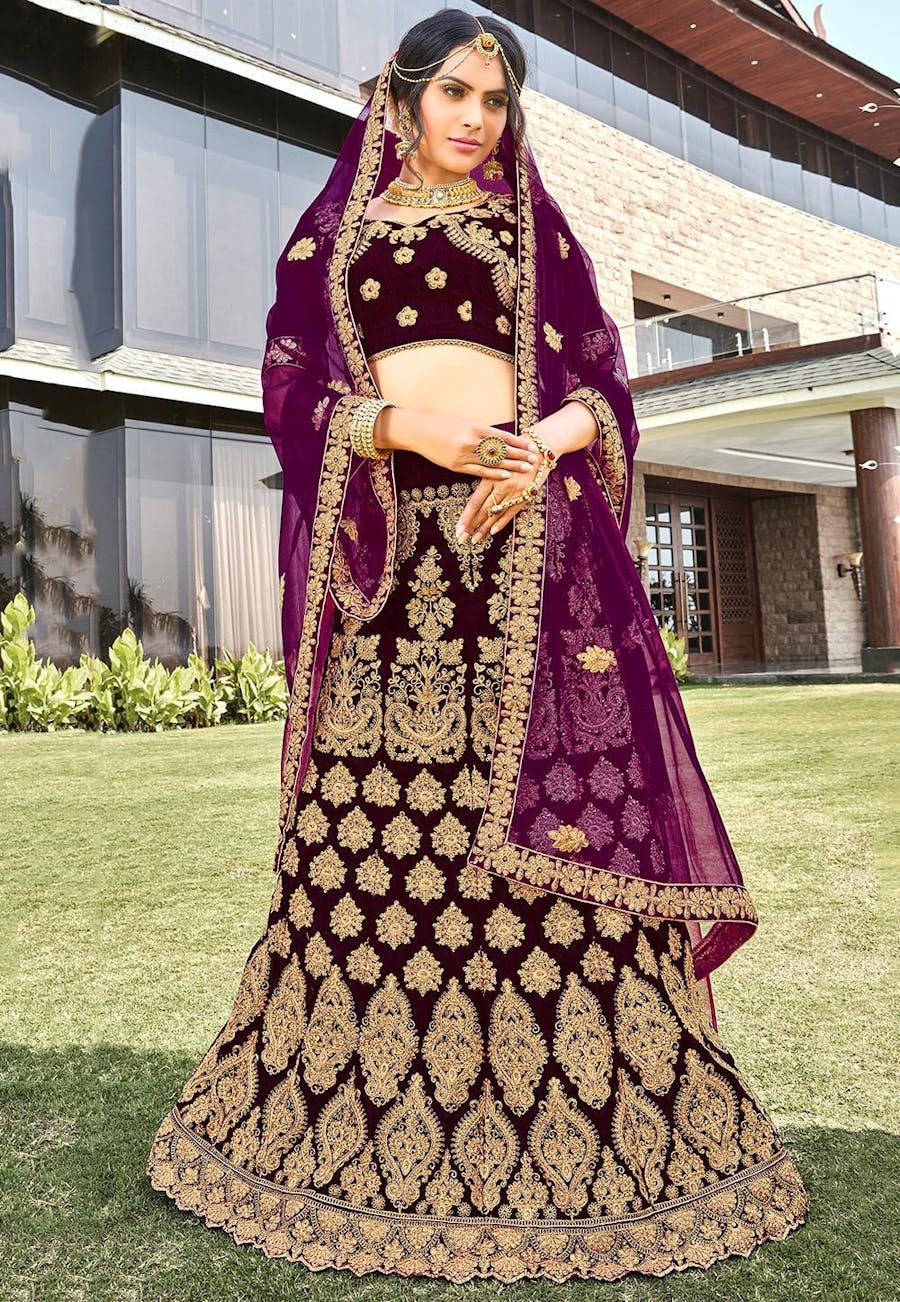 stunning bridal velvet design ideas