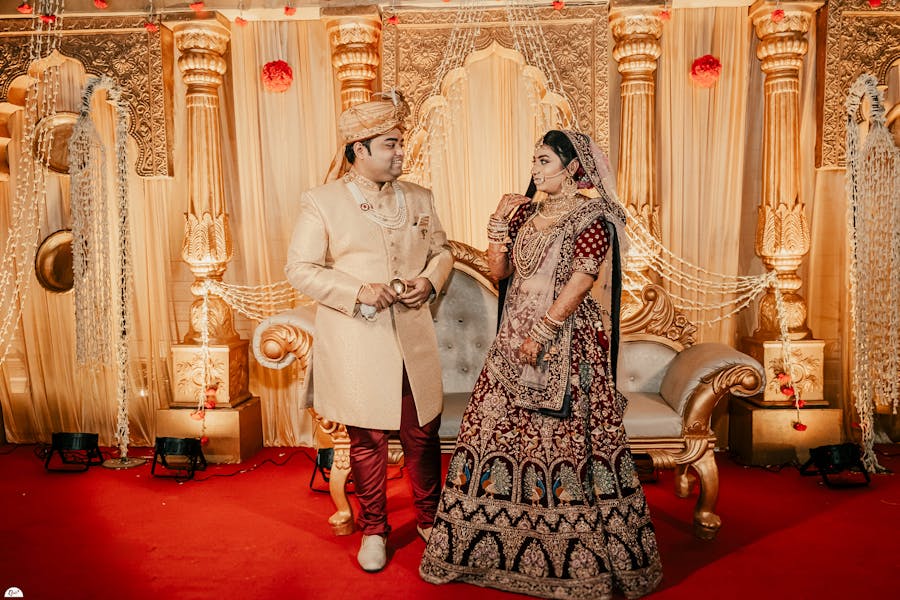 Dark hue lehenga for brides