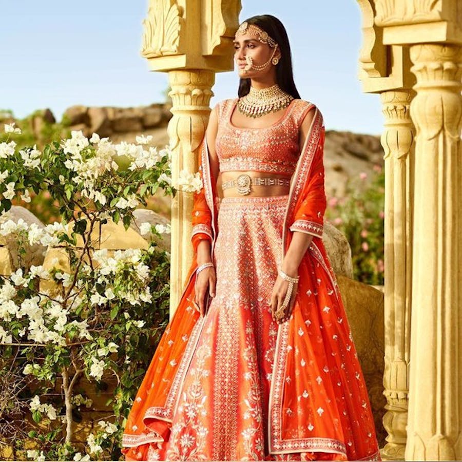Cape style dupatta draping
