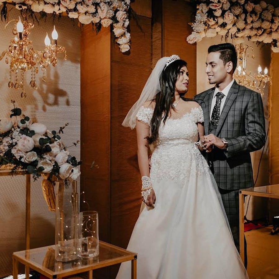 beautiful white gown look.