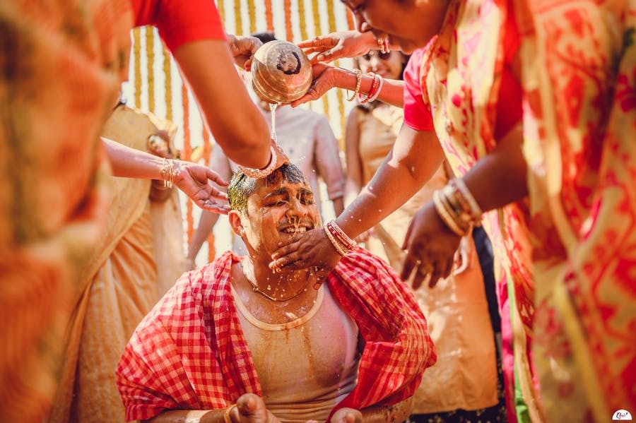 groom haldi decoration photos