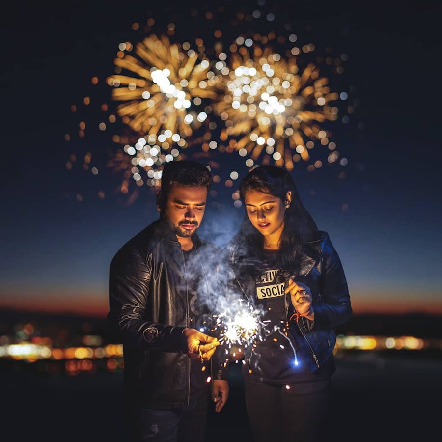 Fireworks pre wedding