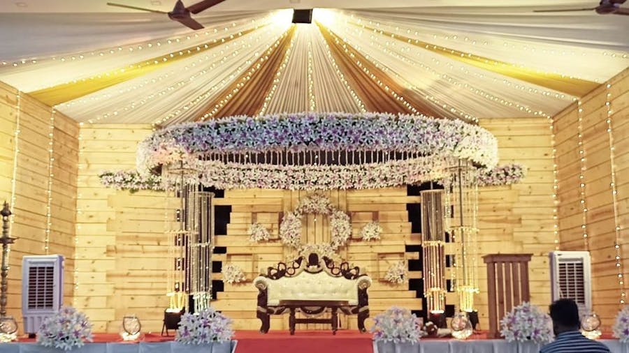 Floral temple stage