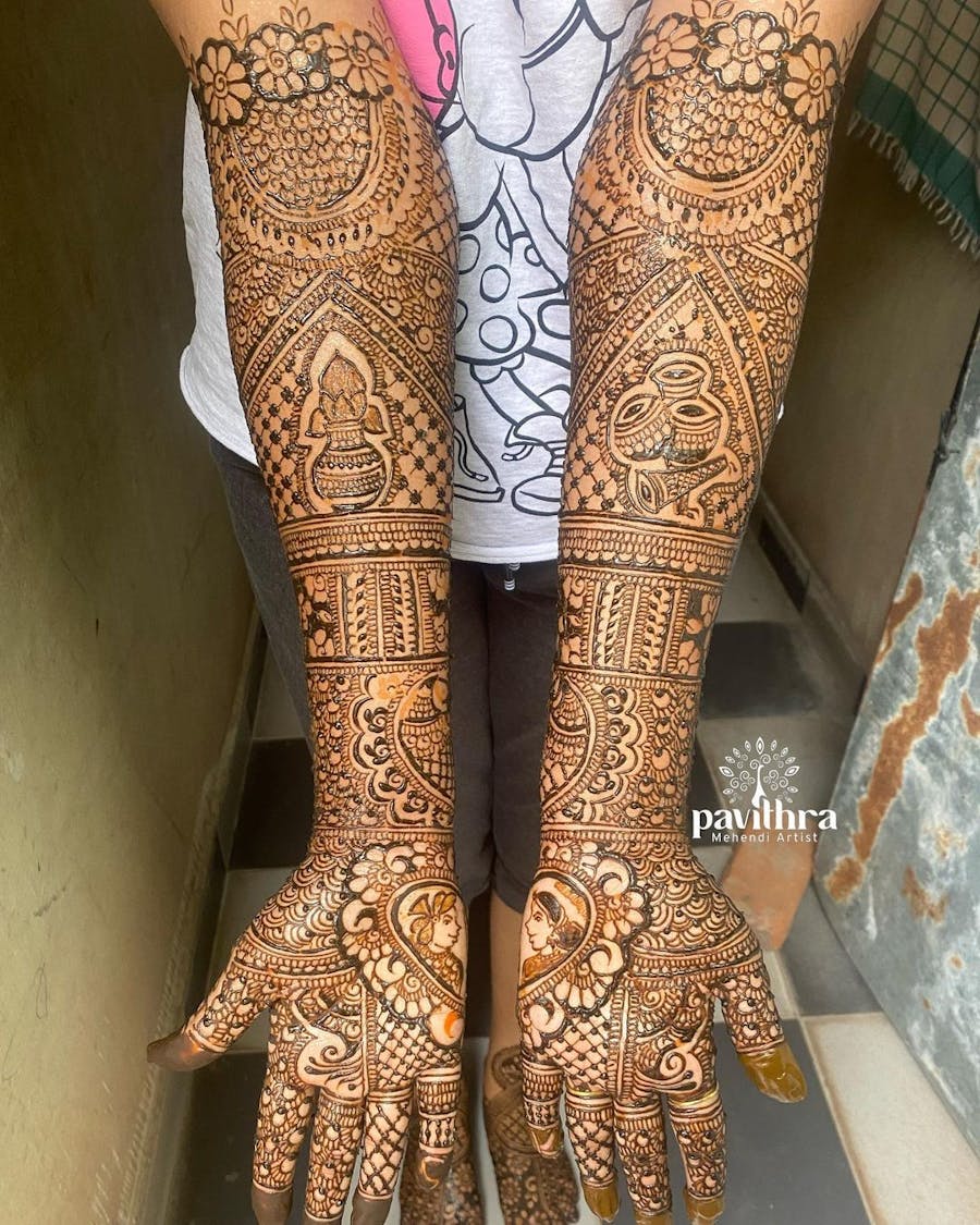 Dulha-dulhan mehndi art