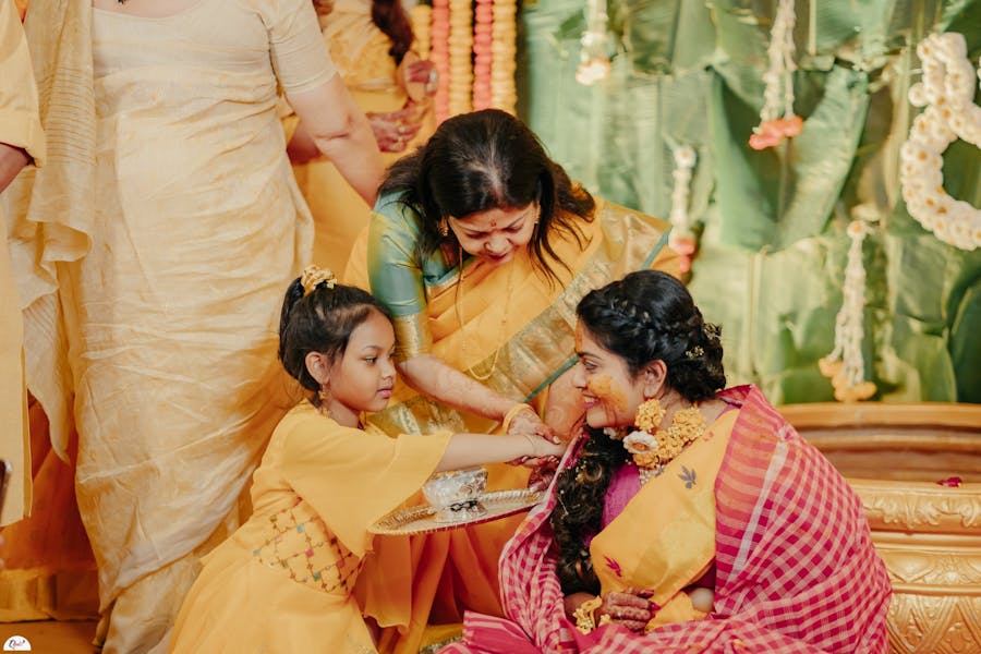 cute haldi poses for brides