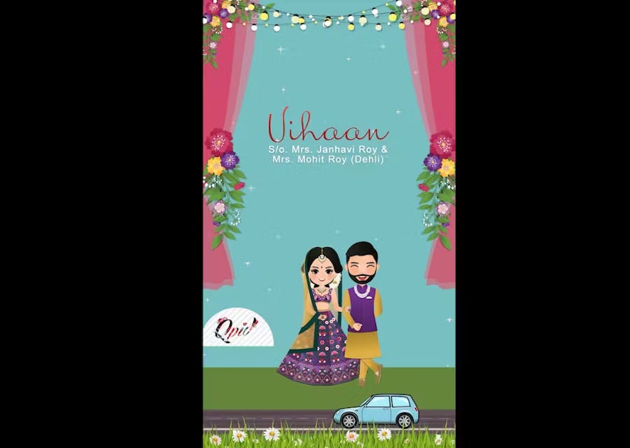 Wedding invitation e-card image