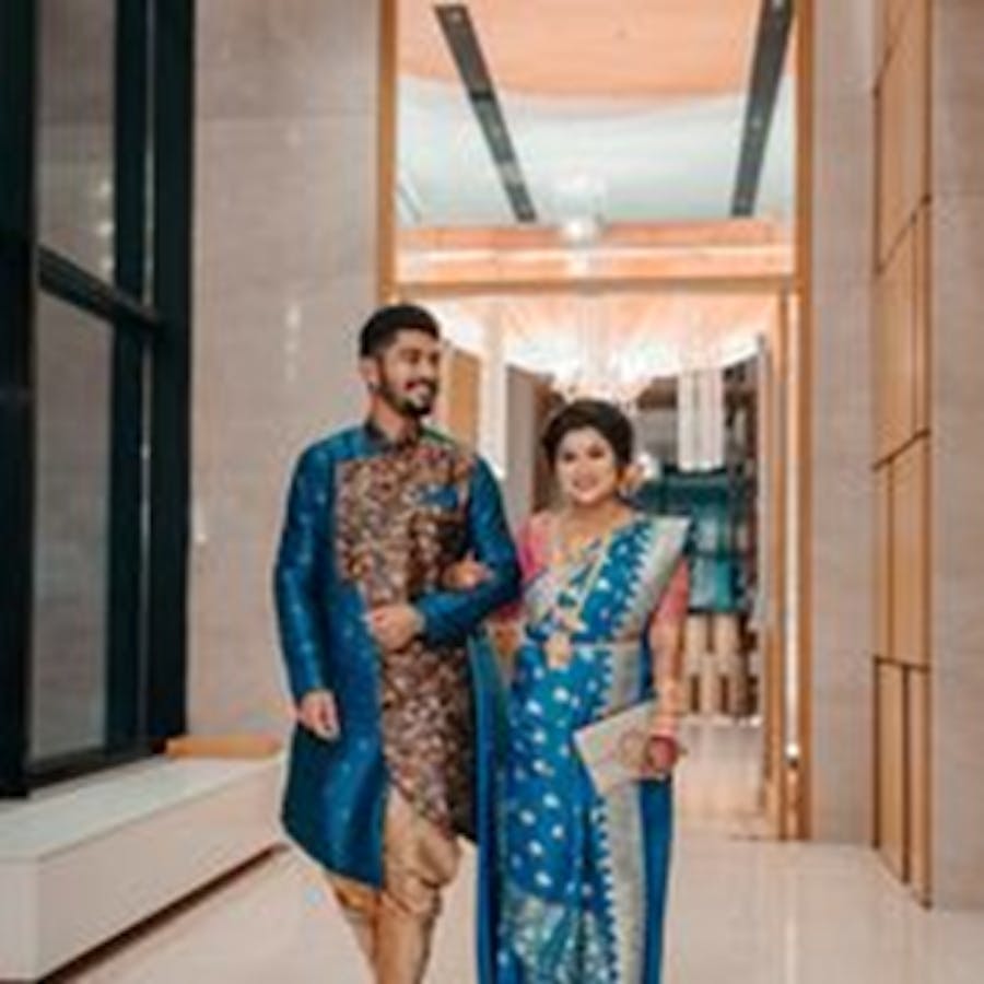 11. Printed Kurtas in Couples Matching Outfits: