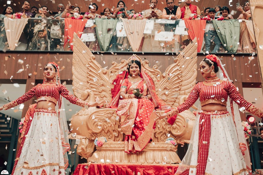 Entry of bride in indian wedding