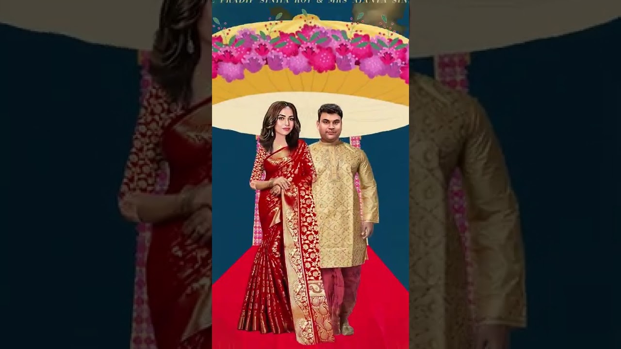 POULOMI & AGNIV WEDDING INVITATION