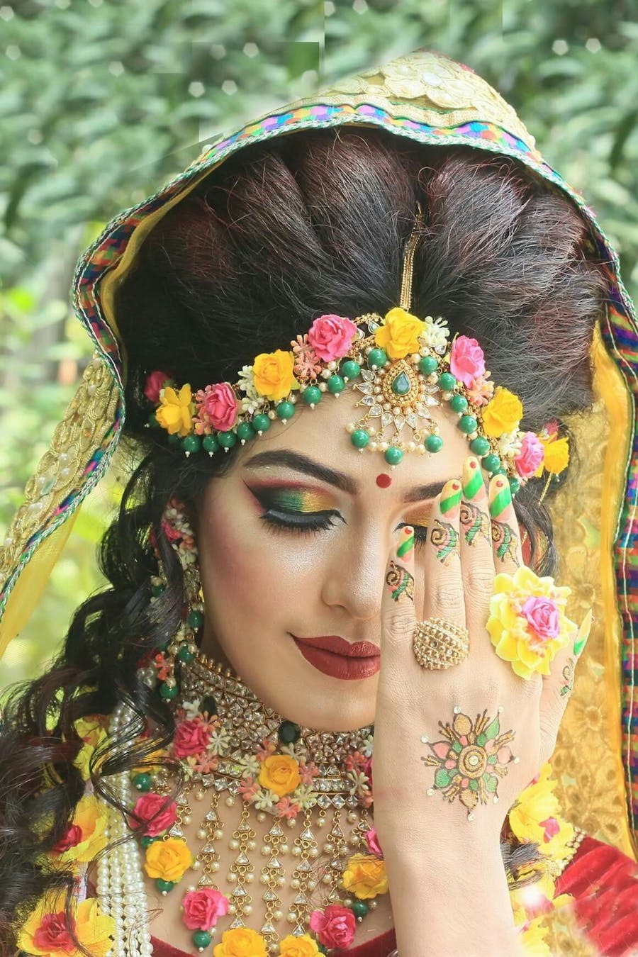 flower jewellery for wedding day