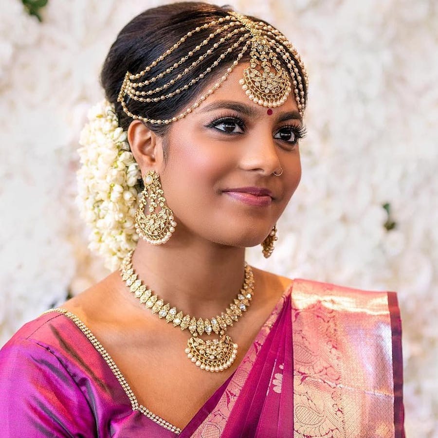 south indian matha patti for brides