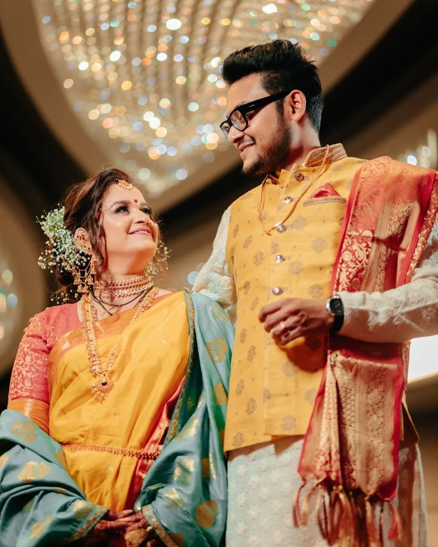 Couple in traditional attire