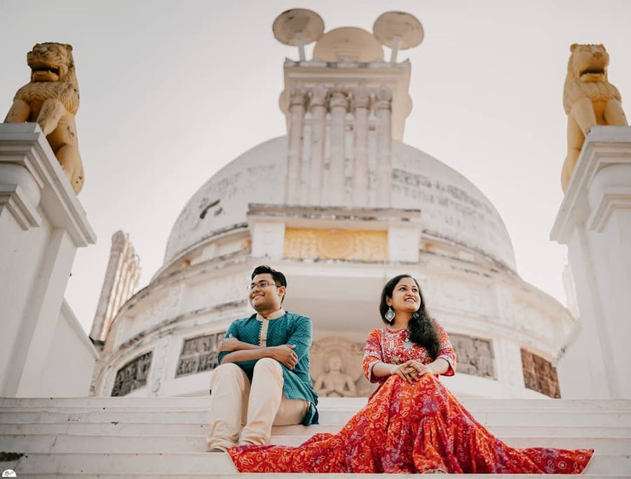 Multicoloured anarkali look