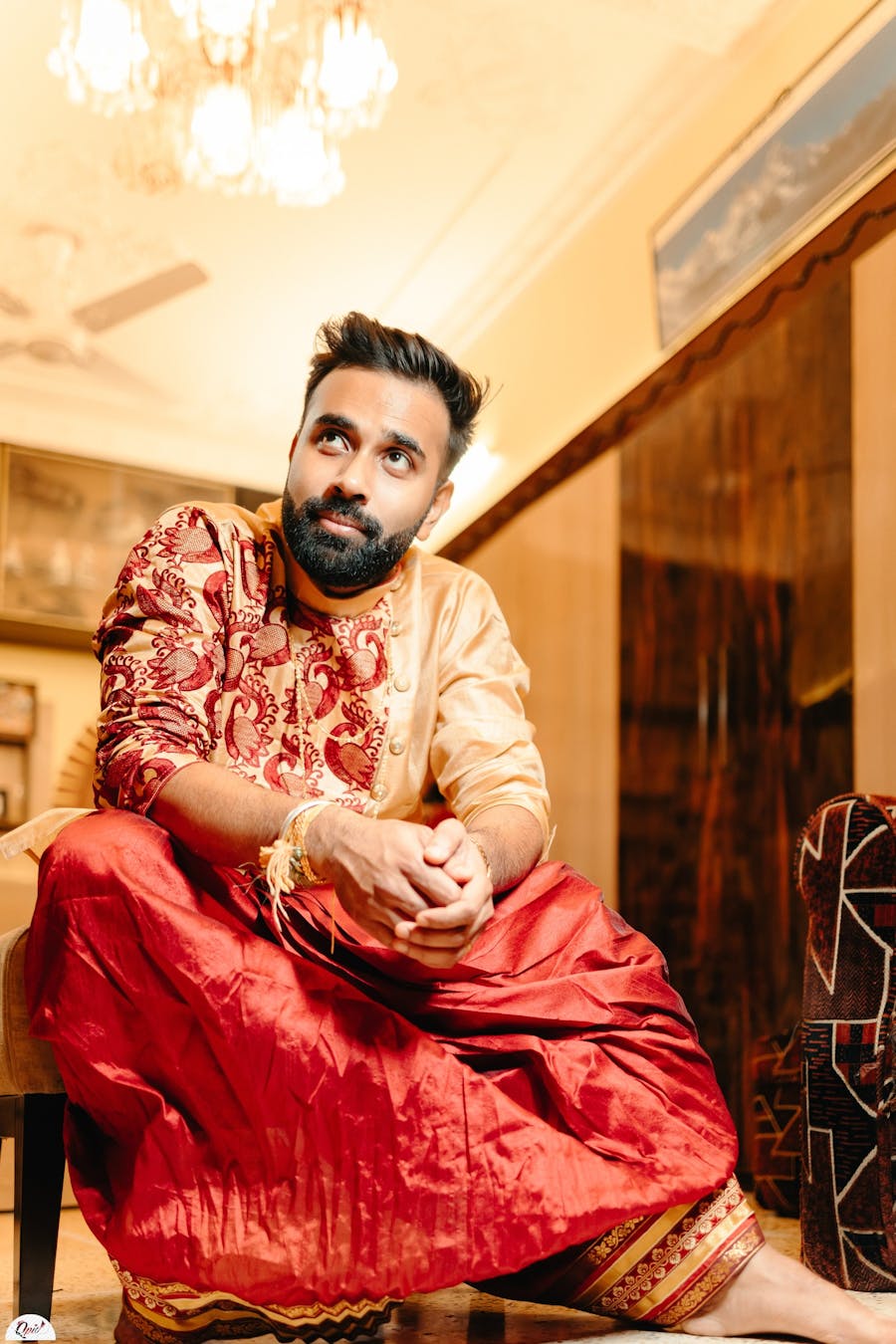 Funky Achkan And Classic Dhoti Look