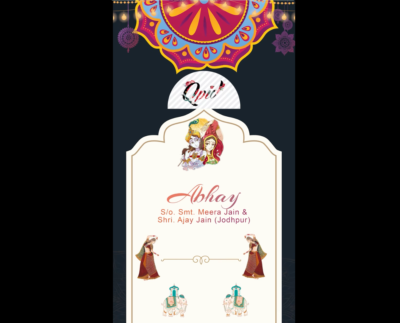QPID WEDDING INVITATION