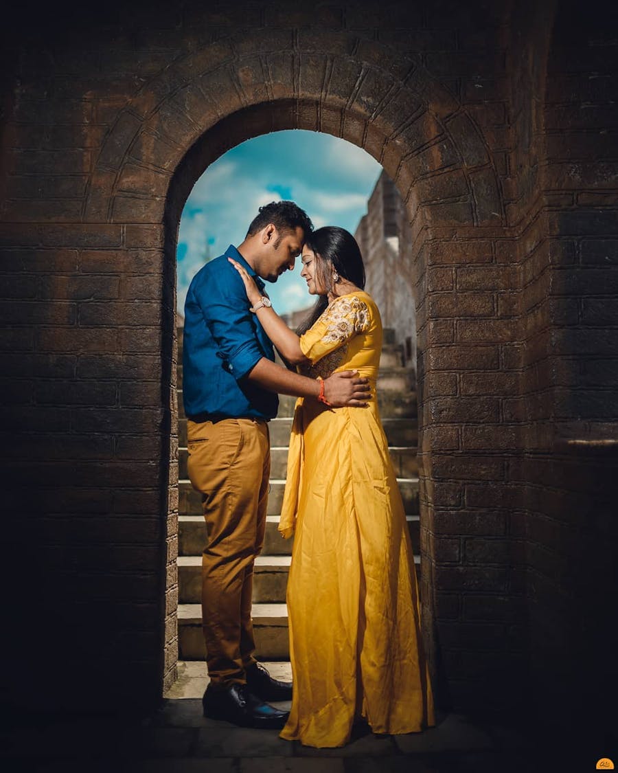 Indo western Gaye holud look