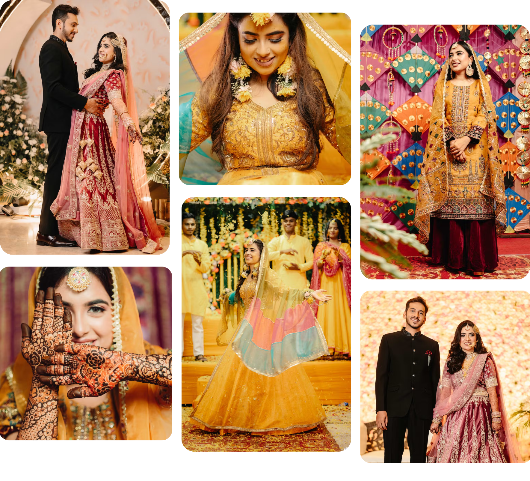 muslim wedding collage