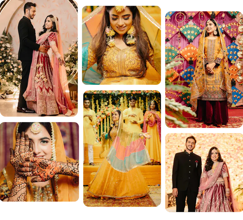 muslim wedding collage