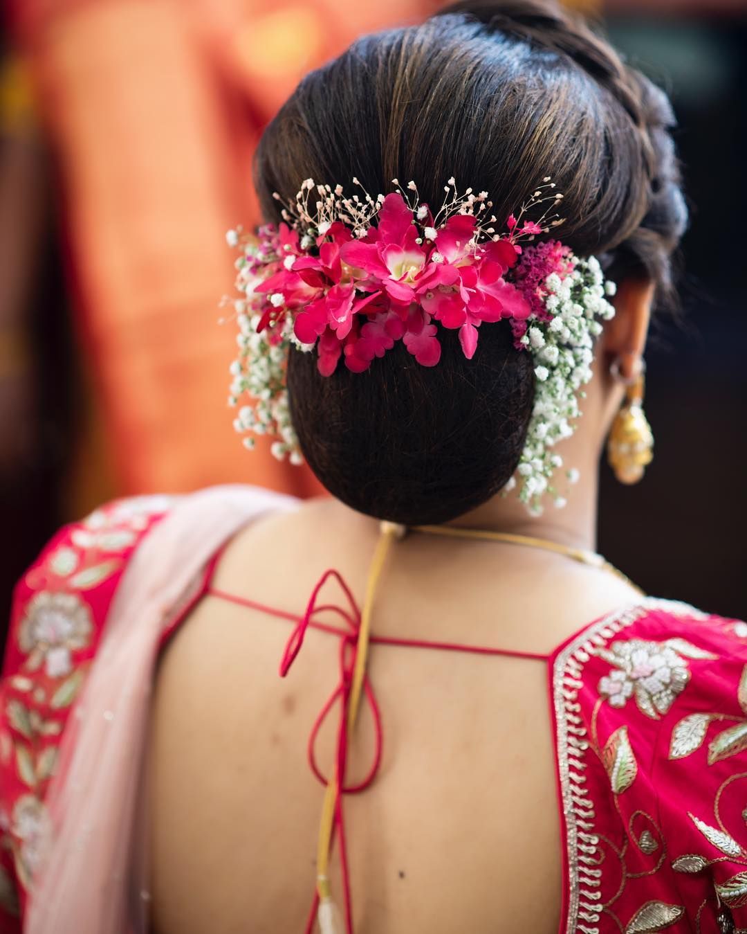 Bride mom hairstyle with real flowers  Makeupbyrajvishah  Facebook