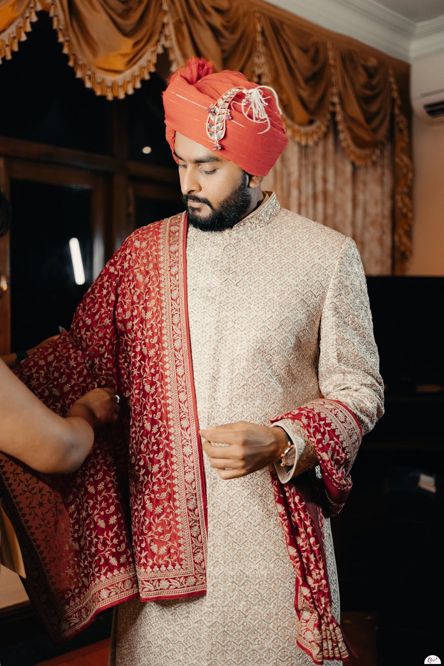 Subtle Cream Bandhgala Kurta Look