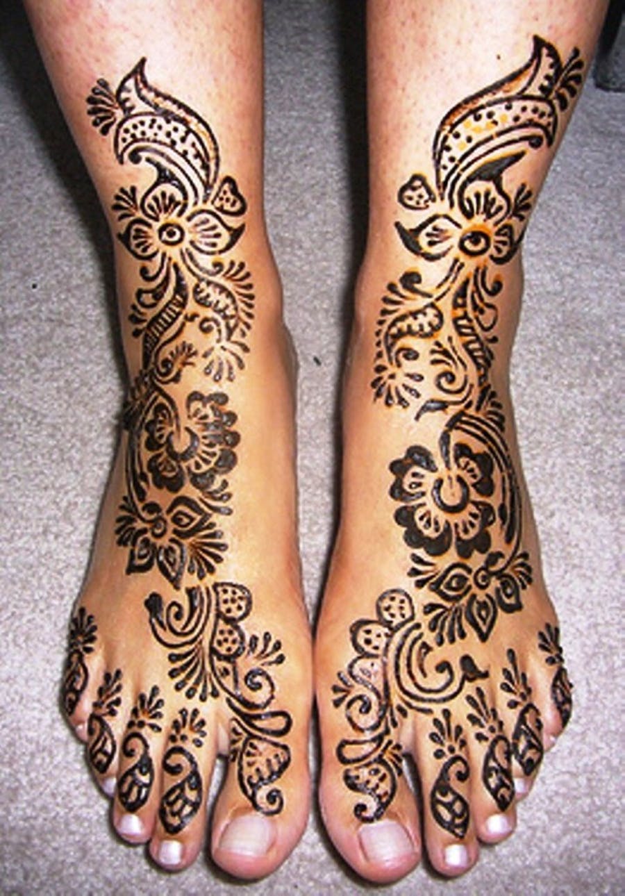 henna foot designs